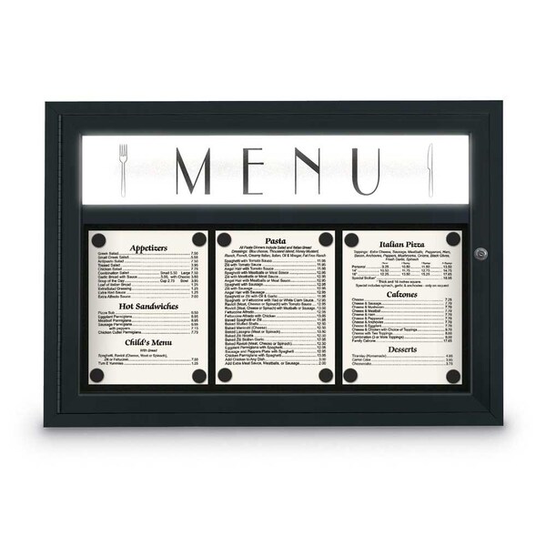 Sliding Door Indoor Enclosed Corkboard, 7